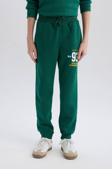 Boy Printed Waist Tie Elastic Leg Pocket Jogger Sweatpants