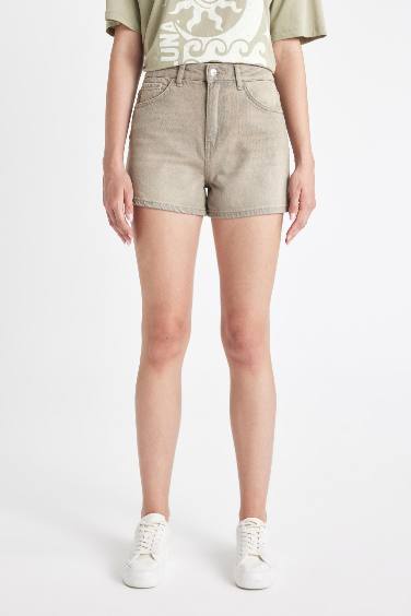 Mom Fit High Waist Jean Shorts