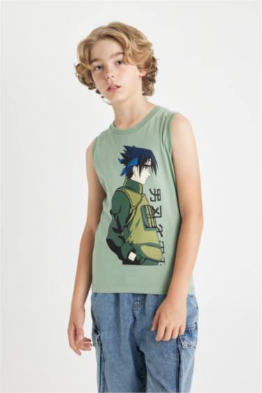 Boy Crew Neck Printed Sleeveless T-Shirt