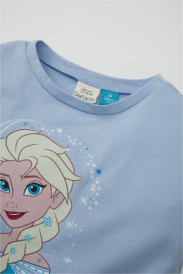 تيشيرت بناتي نص ردن قصة عادية بياخة مستديرة من فروزن