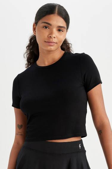 DeFactoFit Crop Sports T-Shirt