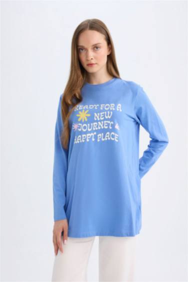 Regular Fit Cotton Long Sleeve Tunic