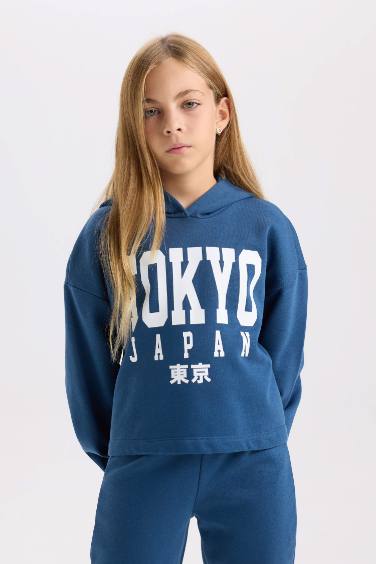 Ensemble de Sweat-shirt en tissu épais imprimé et Jogging pour Fille