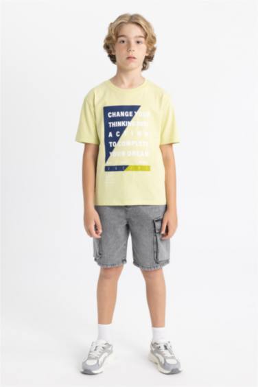 Boy Crew Neck Printed Short Sleeve T-Shirt