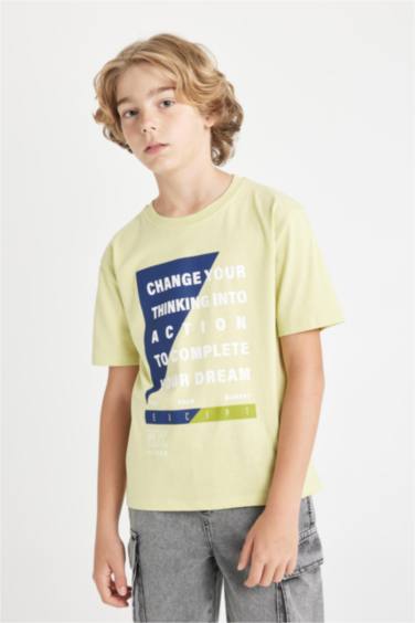 Boy Crew Neck Printed Short Sleeve T-Shirt