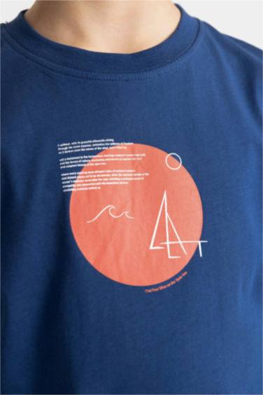 تيشيرت ولادي نص ردن مطبوع قصة عادية