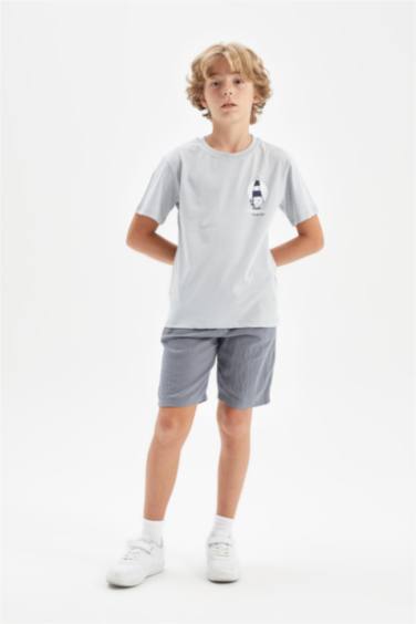 Boy Crew Neck Printed Short Sleeve T-Shirt
