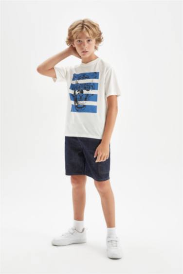 Boy Crew Neck Printed Short Sleeve T-Shirt