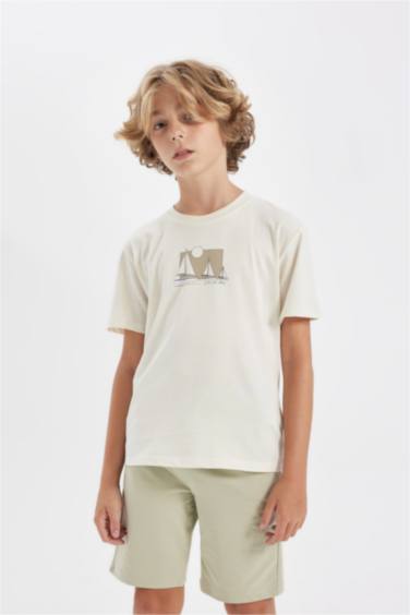 Boy Crew Neck Printed Short Sleeve T-Shirt