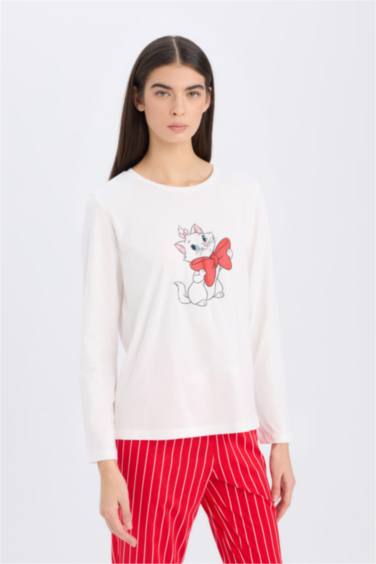 Aristocats Pijama Takım Uzun Kollu Üst Beli Lastikli Desenli Alt - Fall in Love
