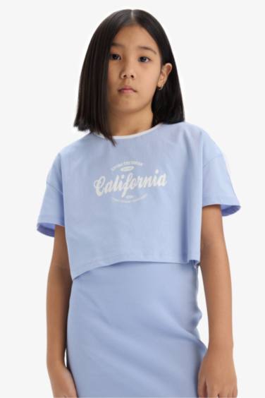 Ensemble de robe et t-shirt imprimé pour fille