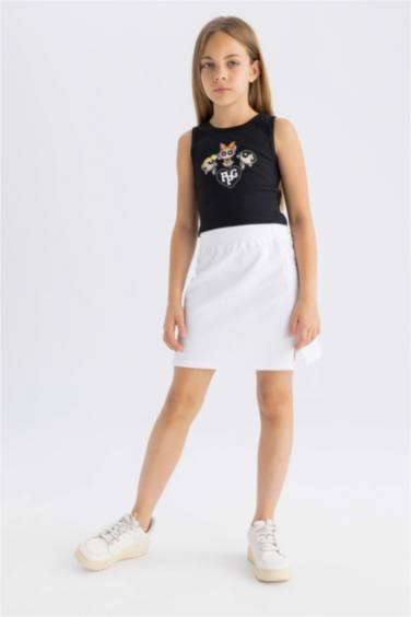 تنورة بناتي قماش رقيق وخصر مطاطي