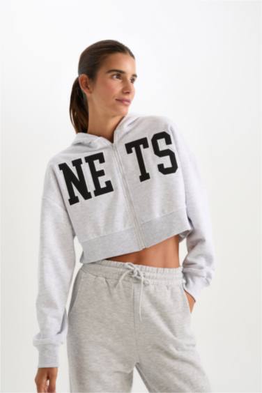 NBA Brooklyn Nets бас киімді 3 көтерілген жіп Кардиган