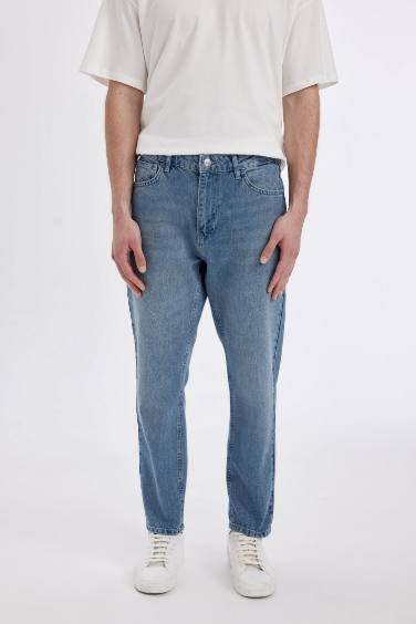 Pantalon Jean Slim Taille Haute à effet délavé Style des Années 90