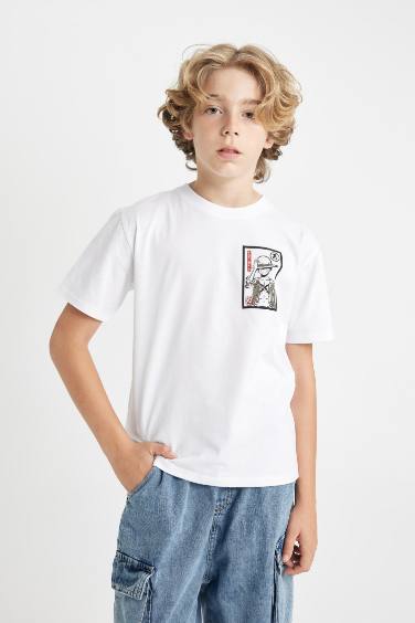 Boy One Piece Regular Fit Back Printed T-Shirt