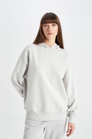 бокси фит негізгі бас киімді Свитер