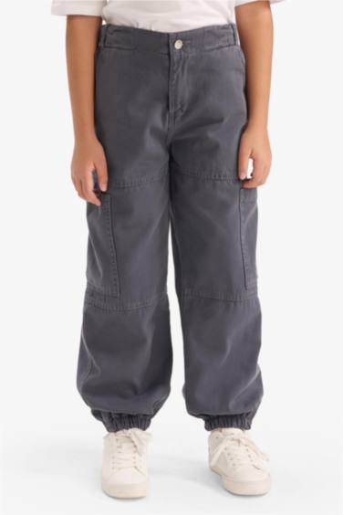 بنطلون كارجو بناتي باراشوت قطن