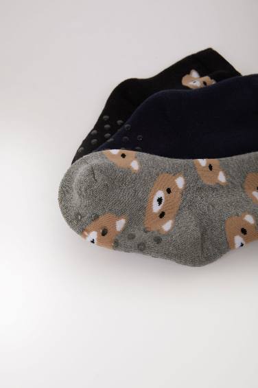 Baby Boy Animal Print 3 piece Terry Socks