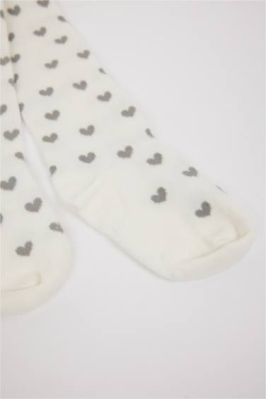 Kız Bebek Dikişsiz 2'li Pamuklu Külotlu Çorap