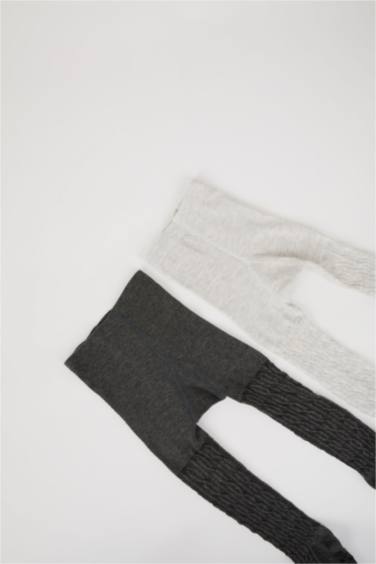 جوارب كيلون بناتي قطن - قطعتين