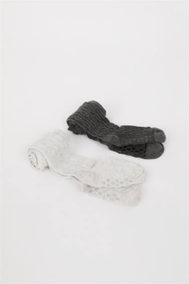 جوارب كيلون بناتي قطن - قطعتين