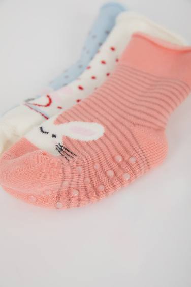 Baby Girl Animal 3 piece Terry Socks