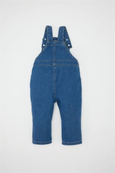 Boy Label Printed Jean Jumpsuit