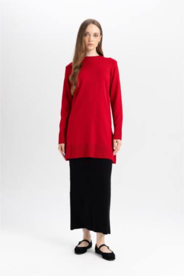 Regular Fit Flexible Waist Basic Black Maxi Skirt