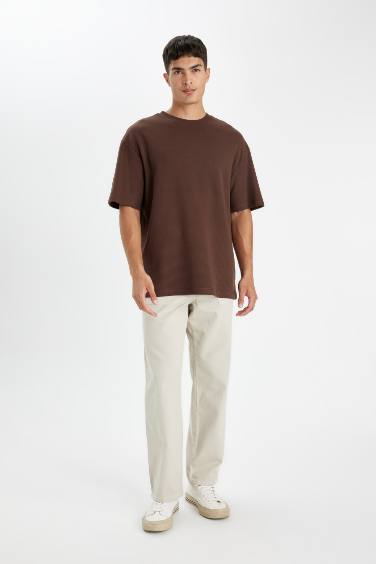 Relax Fit Crew Neck Cotton Basic T-Shirt