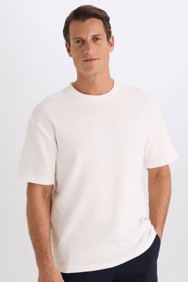 Relax Fit Crew Neck Cotton Basic T-Shirt