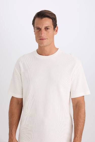 Relax Fit Crew Neck Cotton Basic T-Shirt