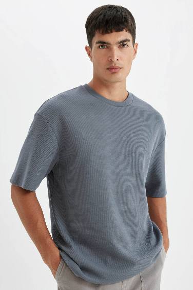 Relax Fit Crew Neck Cotton Basic T-Shirt