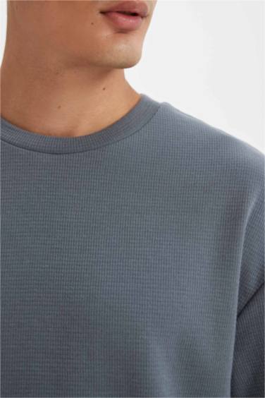 T-shirt en coton à col rond et coupe décontractée