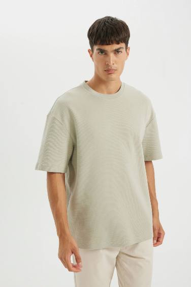 Relax Fit Crew Neck Cotton Basic T-Shirt