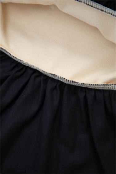 Kız Bebek Bisiklet Yaka Barbie Uzun Kollu Sweatshirt Elbise