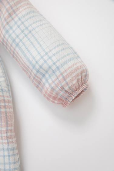 Baby Girl Plaid Patterned Long Sleeve Flannel Dress