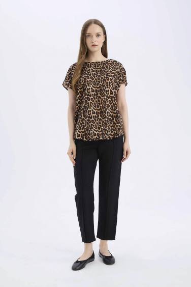 Lastikli Bel Bağcıklı Basic Düz Paça Jogger Pantolon