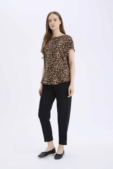 Lastikli Bel Bağcıklı Basic Düz Paça Jogger Pantolon