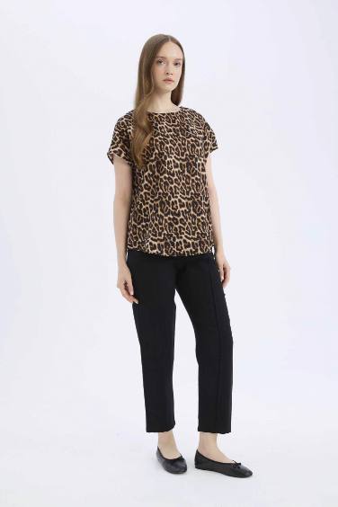 Lastikli Bel Bağcıklı Basic Düz Paça Jogger Pantolon