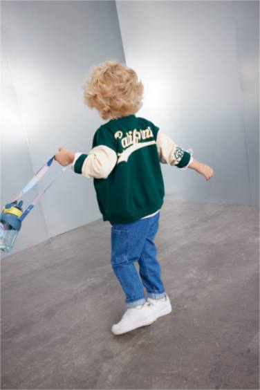 Baby Boy College Collar Bomber Jacket