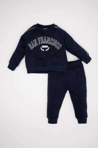 Boy Baby Printed Sweatshirt Sweatpants 2 Piece Set