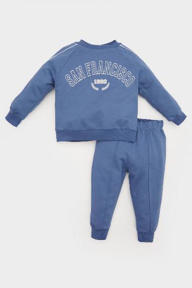 Baby Boy Printed Sweatshirt Sweatpants 2 Piece Set