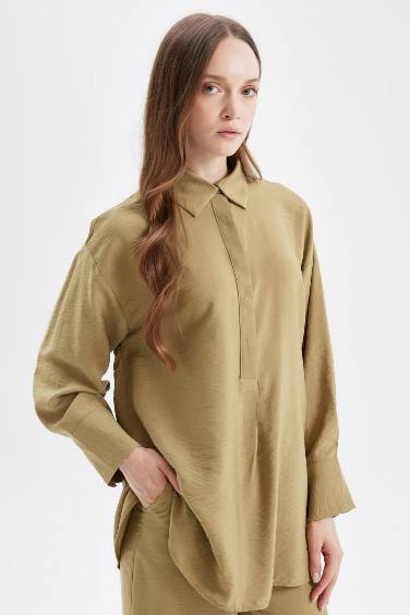 Relax Fit Long Sleeve Shirt Tunic