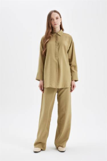 Relax Fit Long Sleeve Shirt Tunic