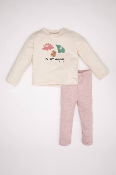 Baby Girl Printed T-Shirt Leggings 2 Piece Set