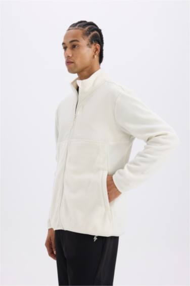 Standart Fit Cepli Sporcu Polar Hırka