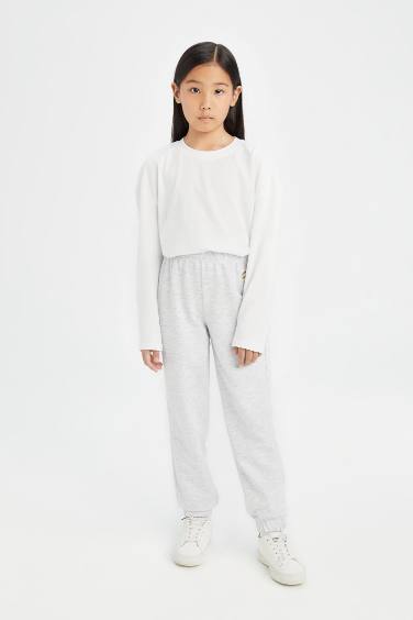 بنطلون سويت بانتس بناتي جوجر ورجل مطاطي