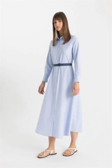 Shirt Collar Poplin Dress