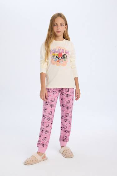 PowerPuff Regular Fit Long Sleeve 2 Piece Pajama Set