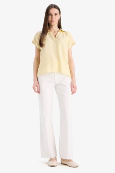 Regular Fit Shirt Collar Short Sleeve Shirt